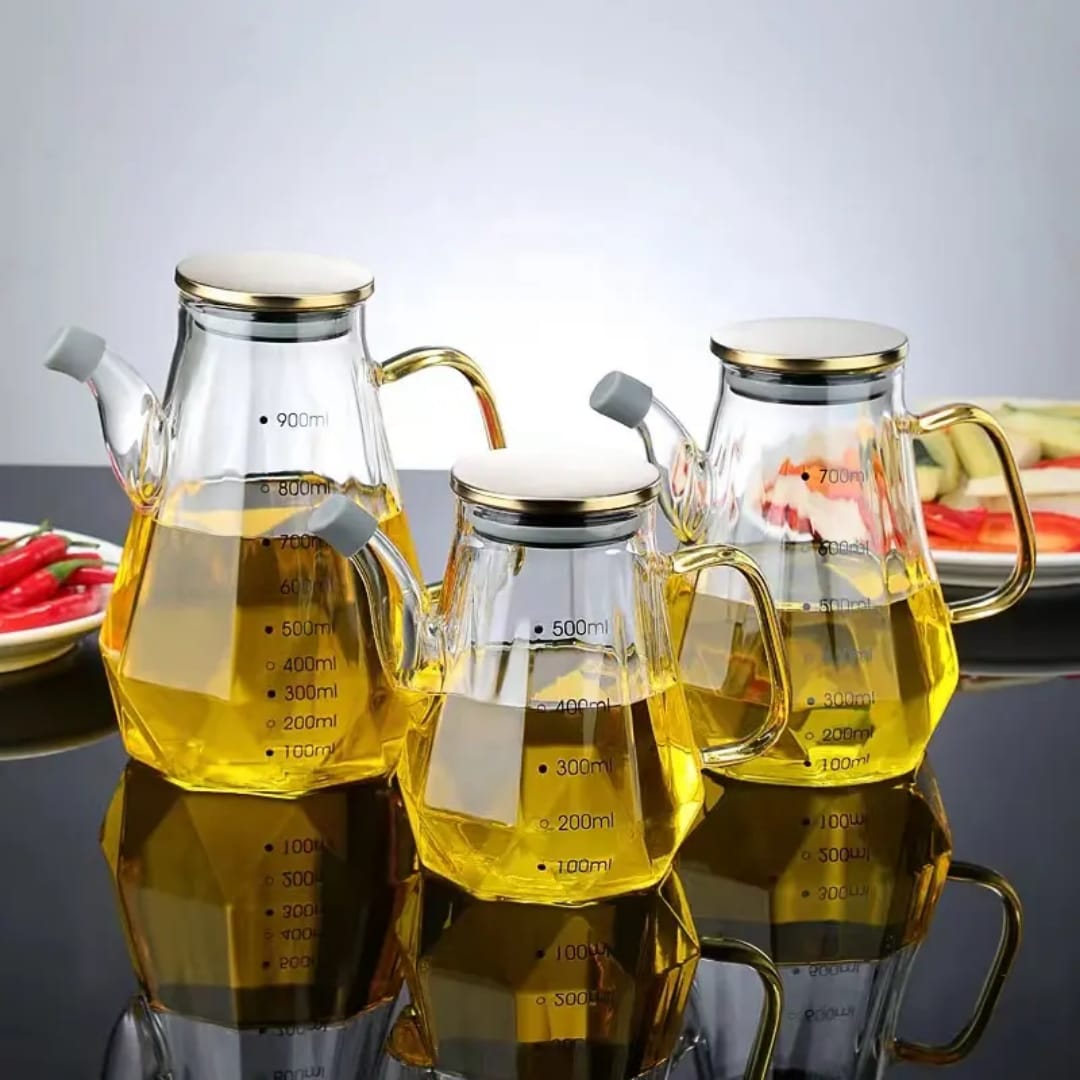 
Food-grade glass oil dispenser for cooking oils