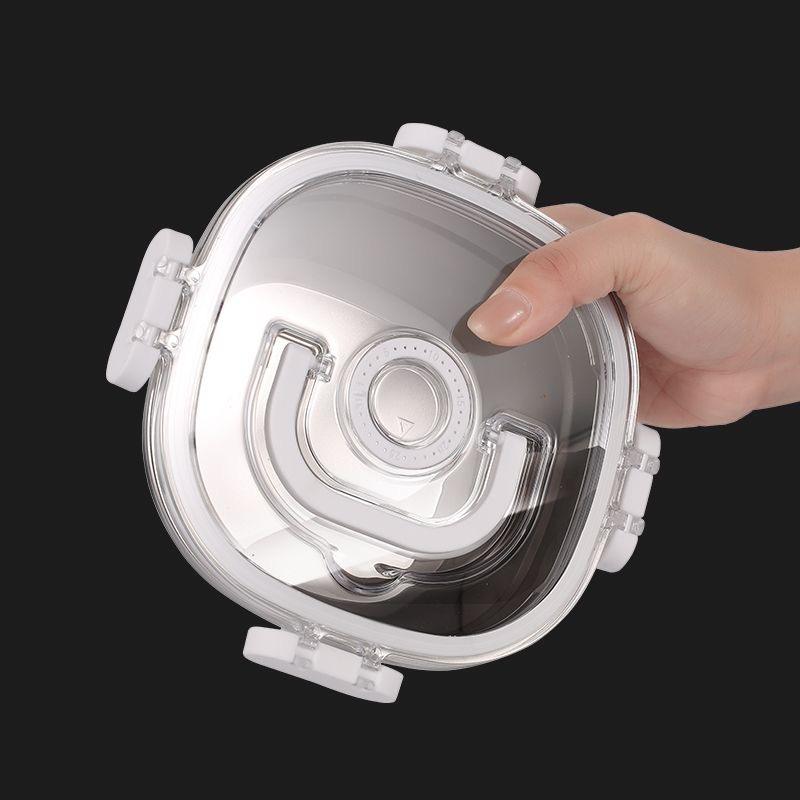 
Food-grade stainless steel bento box with secure lid