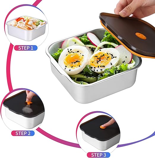 
Food-grade stainless steel collapsible lunch box