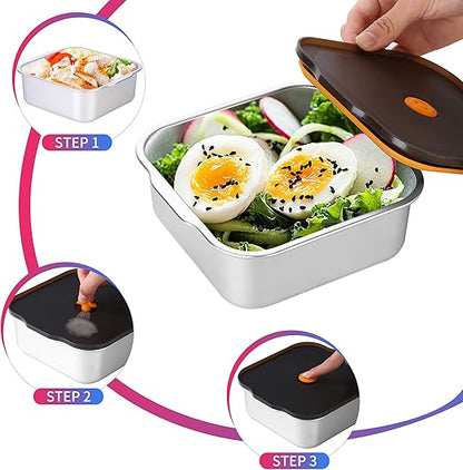 
Food-grade stainless steel collapsible lunch box