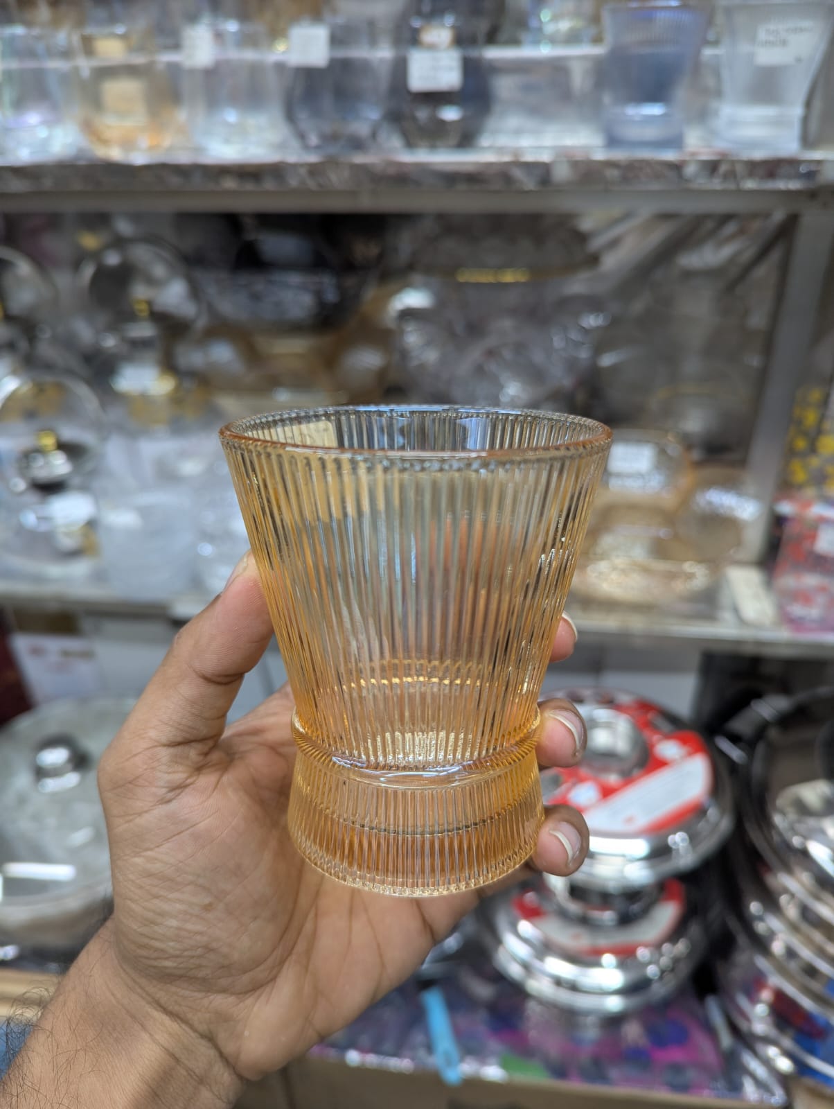 
Glass dessert cup for ice cream and pudding