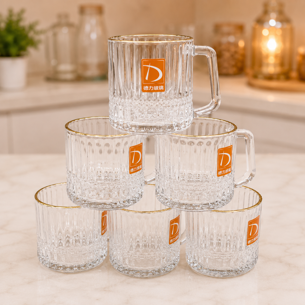 
Elegant drinking cup set for home and office