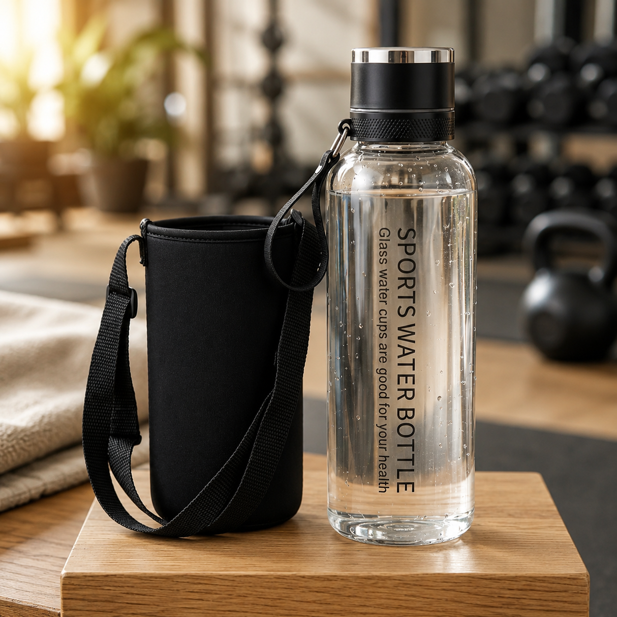 High Borosilicate Glass Tea Water Bottle with Stainless Steel Infuser
