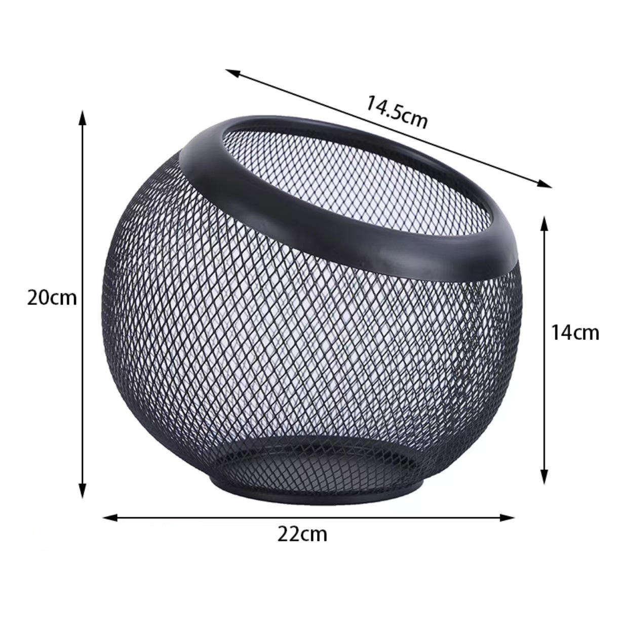 Sturdy Metal Wire Fruit &amp; Vegetable Storage Basket – Slant Opening Organizer