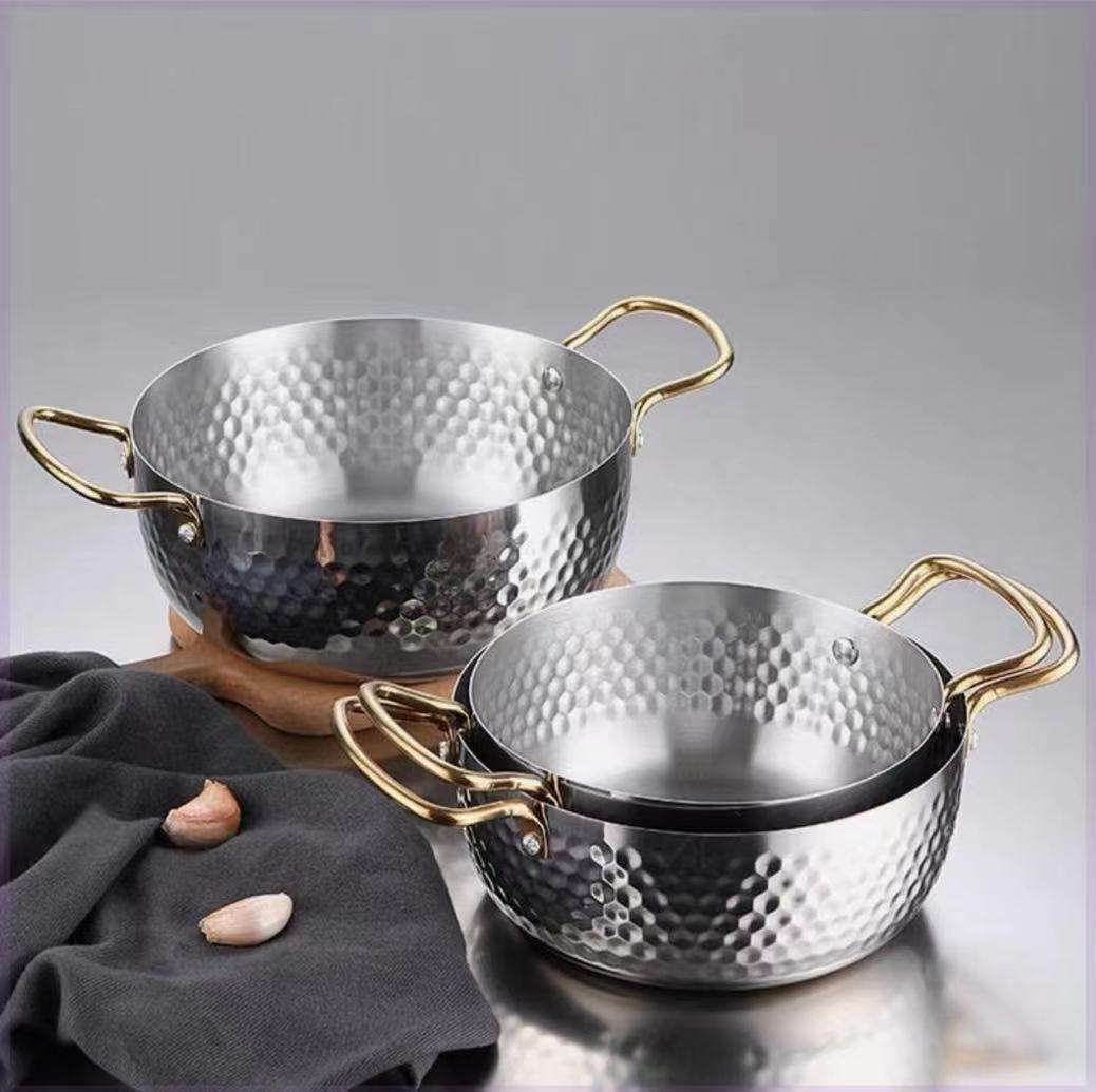 Creative Korean-Inspired Stainless Steel Double Ear Soup &amp; Stock Pot