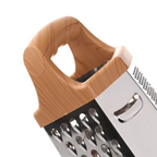 Kitchen Gadgets Wood Handle Chopping 6 in 1 Multifunctional Grater Stainless Steel Box Grater Peeler Slicer
