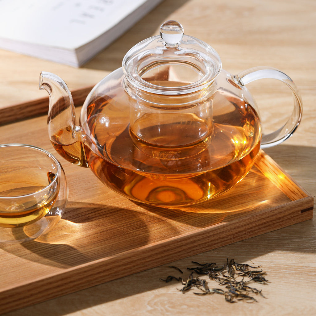 
Premium 800ml glass teapot with infuser