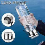 Large Capacity Borosilicate Glass Sports Water Bottle | Heat Resistant Camping & Travel Bottle