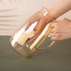 Modern Design High Borosilicate Material Cold Water Kettle with Lid for Hot or Cold Water Iced Tea Wine Coffee Milk Juice