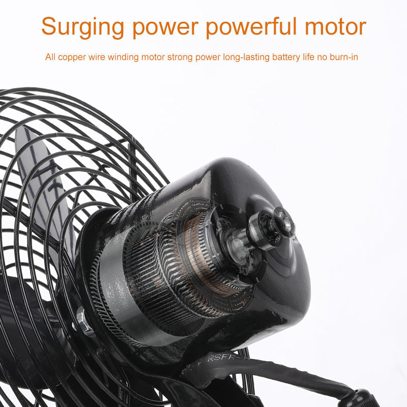 8-Inch Lithium Electric Metal Fan – Portable, Stable &amp; Rechargeable