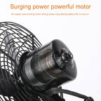 8-Inch Lithium Electric Metal Fan – Portable, Stable &amp; Rechargeable