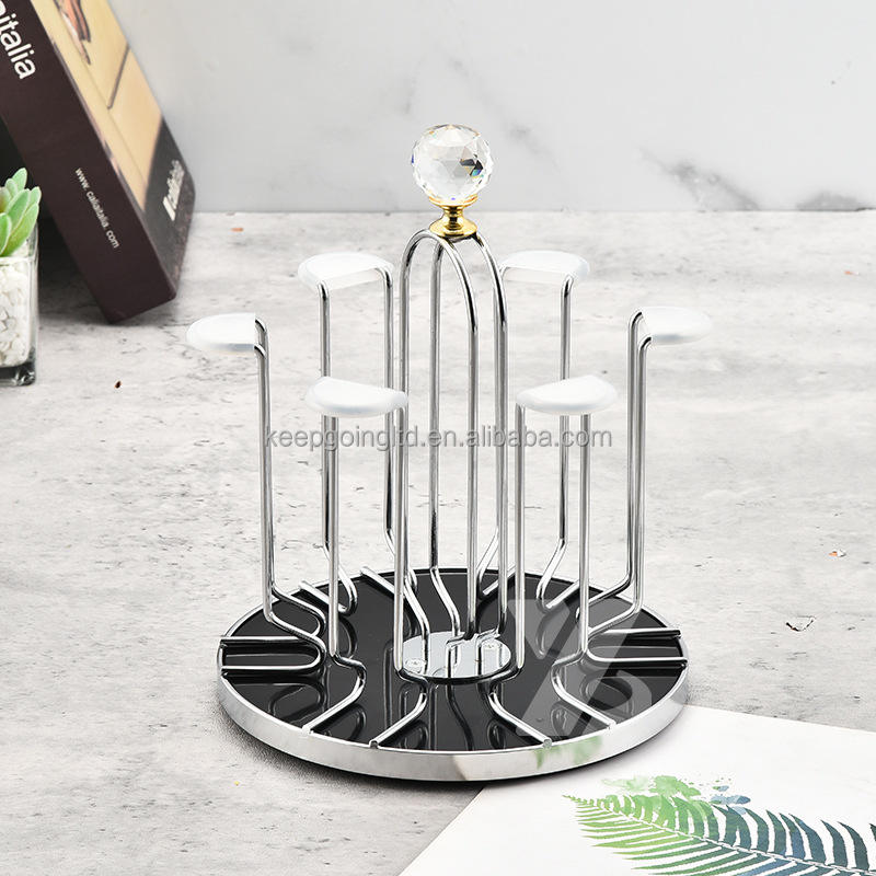 Cup Rack Kitchen Bar – 6 Mug Hooks Holder