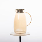 Modern Design High Borosilicate Material Cold Water Kettle with Lid for Hot or Cold Water Iced Tea Wine Coffee Milk Juice