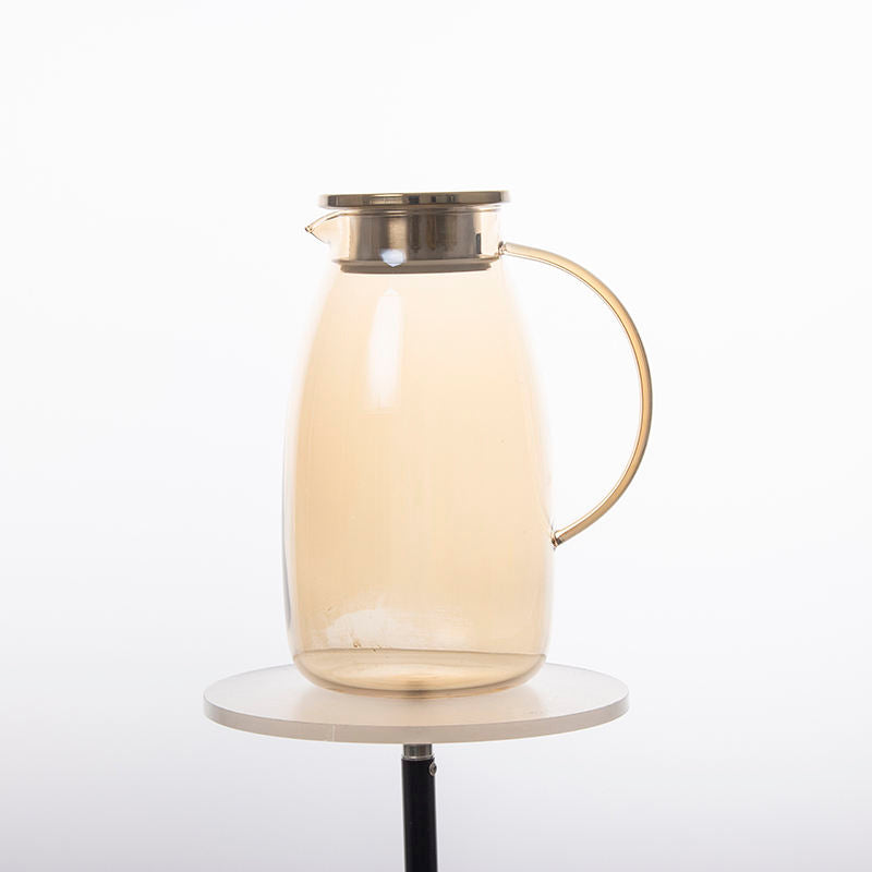 Modern Design High Borosilicate Material Cold Water Kettle with Lid for Hot or Cold Water Iced Tea Wine Coffee Milk Juice