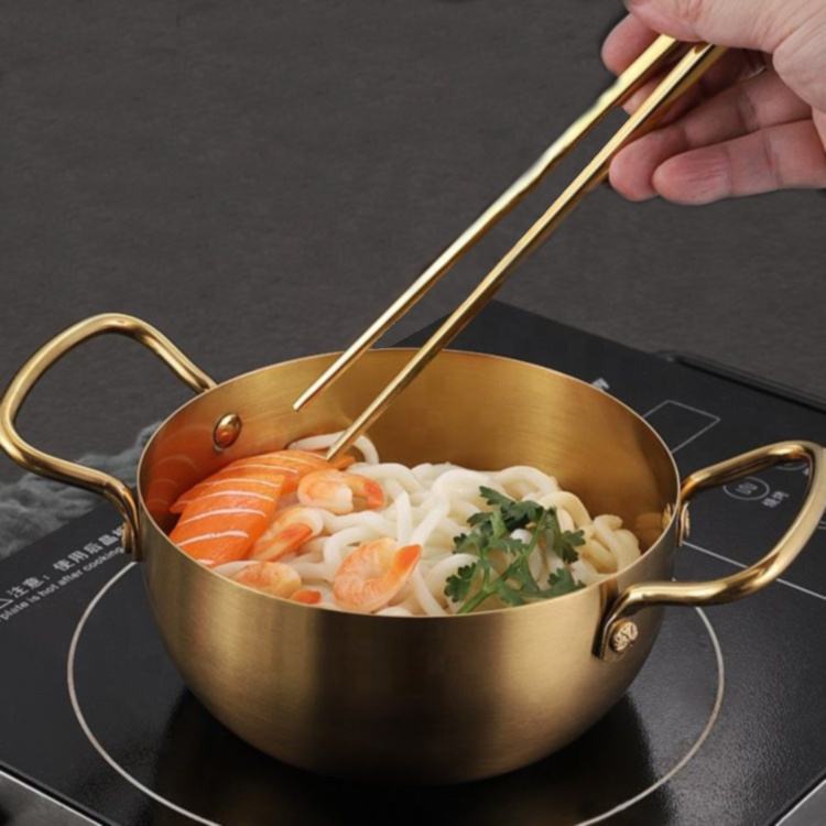 High-Quality Korean Style Double Golden Ear Mini Hot Pot – Thickened Stainless Steel