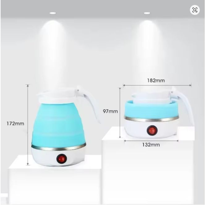 Foldable and Portable Teapot Water Heater 600ML Household Travel Electric Water Kettle 220V Kitchen Appliances Water Boiling Pot