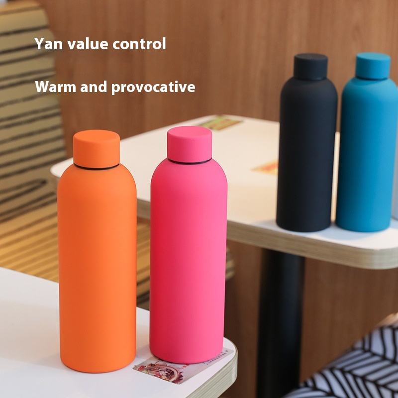 500ml Double Wall Stainless Steel Vacuum Hot Cold Water Insulation Customized Printing Student Gift Water Bottles
