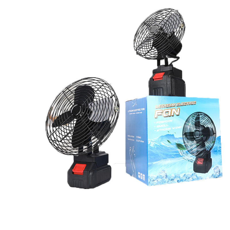 8-Inch Lithium Electric Metal Fan – Portable, Stable &amp; Rechargeable