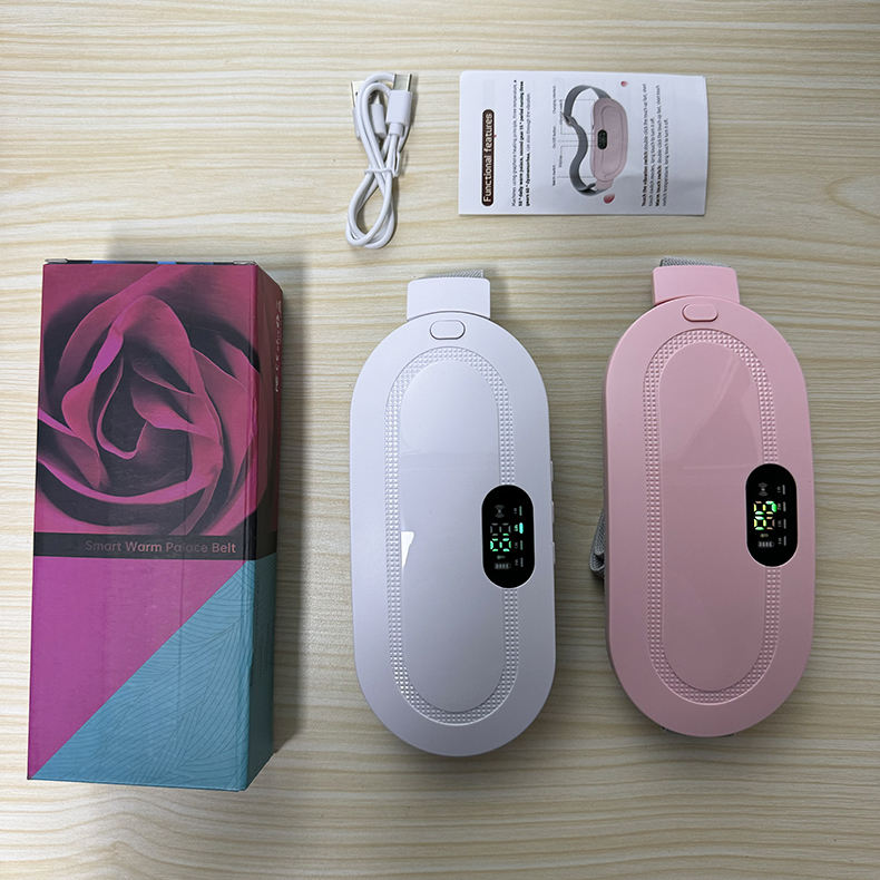 Electronic Body Massager Waist Belt – Abdominal Vibration Massage Device with Hot Compress for Period Pain Relief