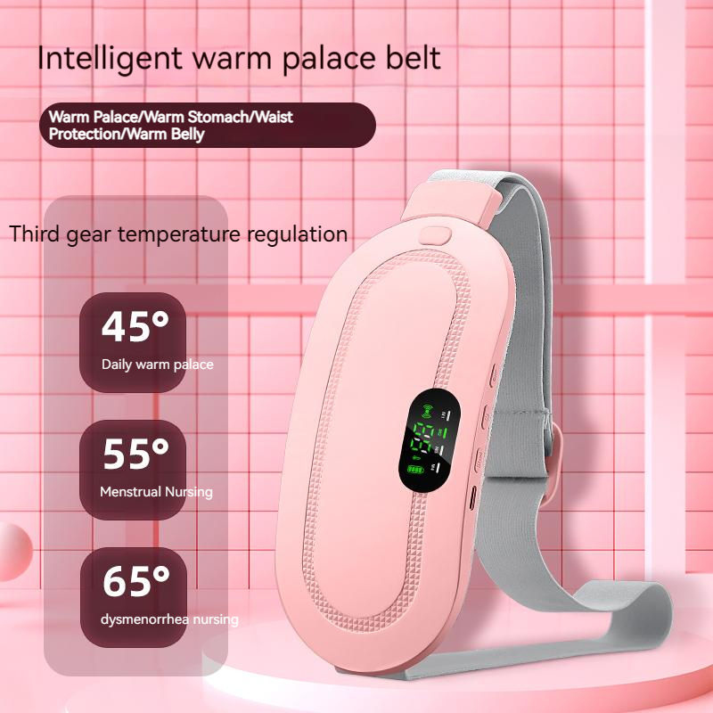 Electronic Body Massager Waist Belt – Abdominal Vibration Massage Device with Hot Compress for Period Pain Relief