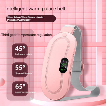 Electronic Body Massager Waist Belt – Abdominal Vibration Massage Device with Hot Compress for Period Pain Relief