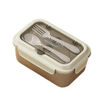 Suitable for Children School Picnic Food Container Stainless Steel 304 Compartment Lunch Box with Fork and Spoon