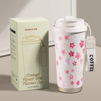 Eco-Friendly Double Wall Stainless Steel Coffee Cup with Lid – Lightweight Travel Vacuum Flask