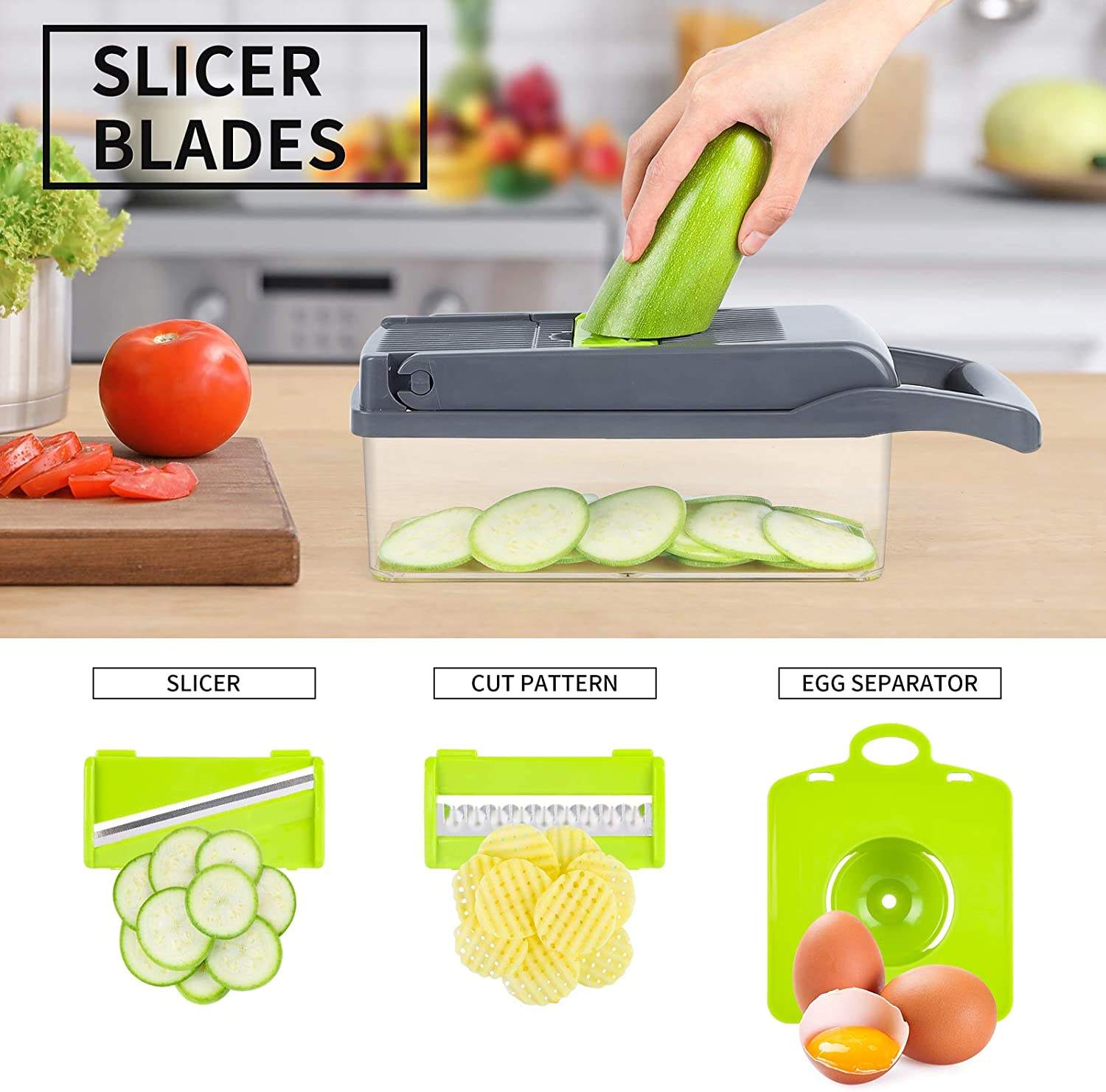 Manual Hand Fruits and Vegetable Cutter | 12 in 1 Multifunctional Food Chopper