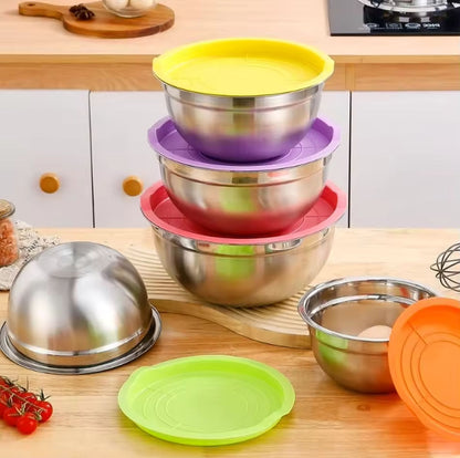 Stainless Steel Big Size Salad and Vegetable Mixing Bowl Set with Different Sizes