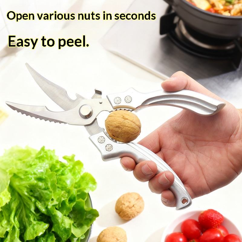Stainless Steel Kitchen Scissors | Heavy Duty Chicken Bone & Fish Cutter Shears S2