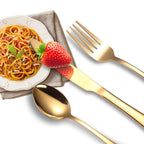 Asian Restaurant Wedding Cutlery Set – 24pcs Stainless Steel Fork &amp; Spoon Set with Gift Packing