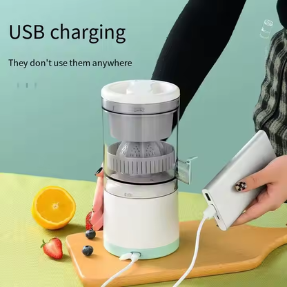 Powerful Cordless Rechargeable Juice Extractor | Compact Electric Fruit Juicer for Oranges & Berries