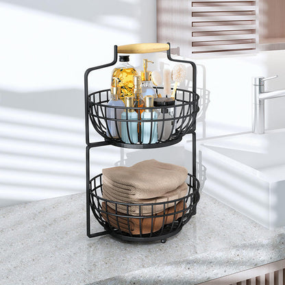 Dismountable Metal Fruit Basket Kitchen Use Fruit Standing Basket