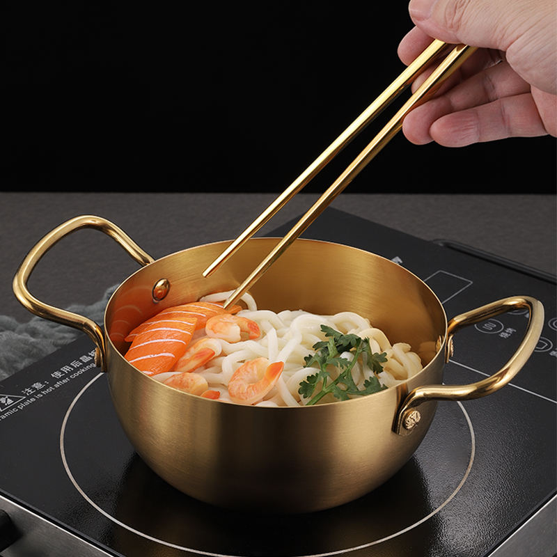 High-Quality Korean Style Double Golden Ear Mini Hot Pot – Thickened Stainless Steel