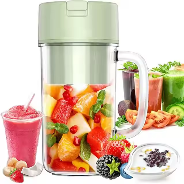 Rechargeable USB Mini Portable Juicer Bottle Cup – Low Noise Wireless Juicer Blender