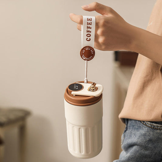 450ml Led Smart Temperature Display Thermo Tumbler Stainless Steel Travel Coffee Cups Mug