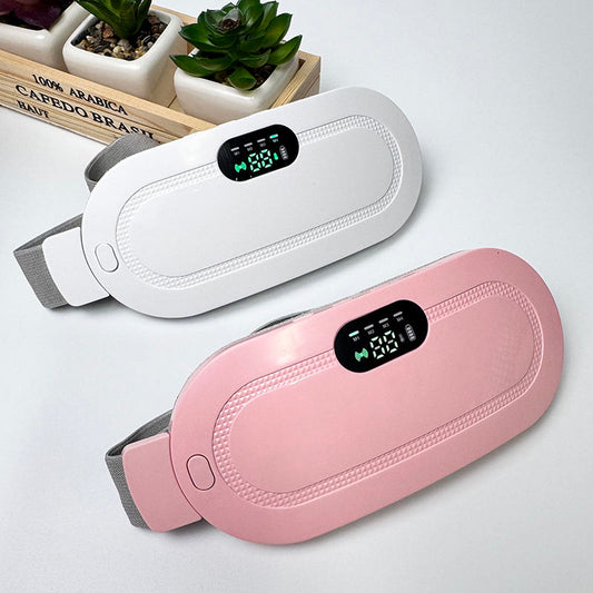 Electronic Body Massager Waist Belt – Abdominal Vibration Massage Device with Hot Compress for Period Pain Relief