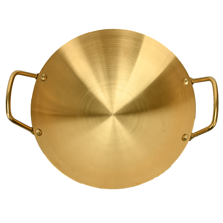 Gold Color Double Handle Wok &amp; Fry Pan