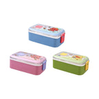 304 Stainless Steel Bento 2 Compartments Lunch Box with Spoon & Fork