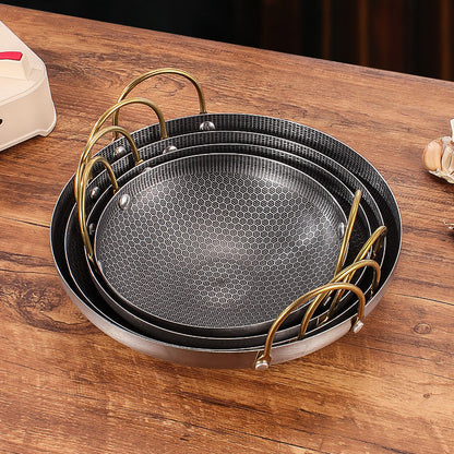 DS54 Stainless Steel Honeycomb Non-Stick Frying Pan | 8/9/10/11 Inch Kitchen Cooking Pan