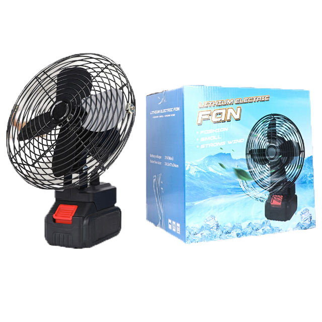8-Inch Lithium Electric Metal Fan – Portable, Stable &amp; Rechargeable