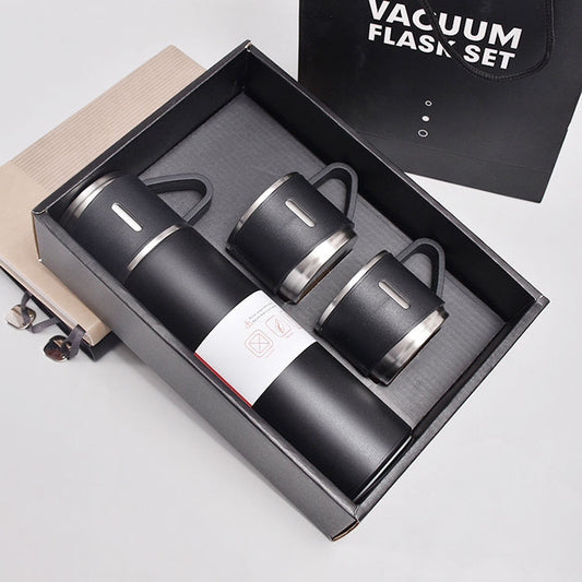 Geschenkset Insulated Thermos Bottle &amp; Mug Gift Set – With 3 Lids