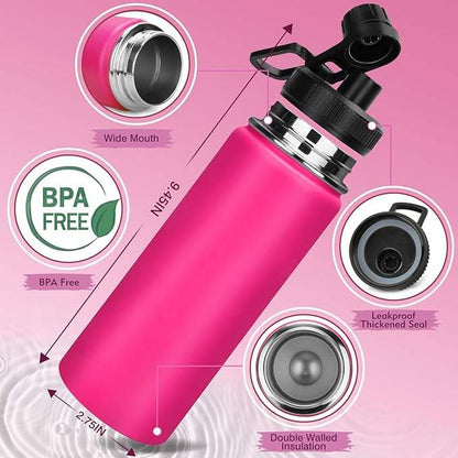 Large Capacity Stainless Steel Vacuum Water Bottle | Insulated Thermos Flask for Gym, Sports & Travel