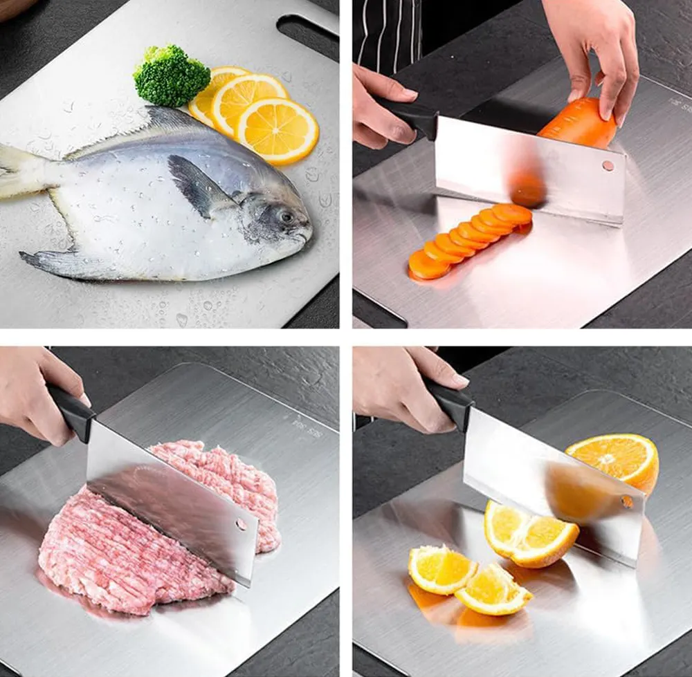 304 316 High-Quality Stainless Steel Cutting Board Durable Hygienic Versatile Kitchen Tool for Food Preparation