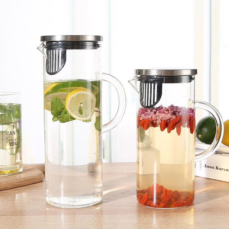 1500ml Glass Pitcher – Hot &amp; Cold Water Jug | Juice &amp; Iced Tea Container