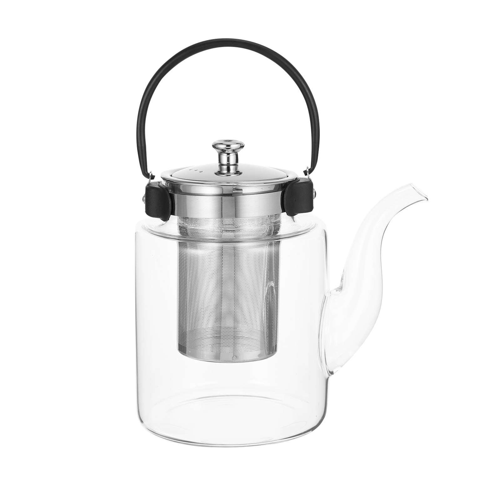High Borosilicate Glass Teapot with Stainless Steel Infuser &amp; Handle – 800ml / 1200ml / 1500ml Large Capacity