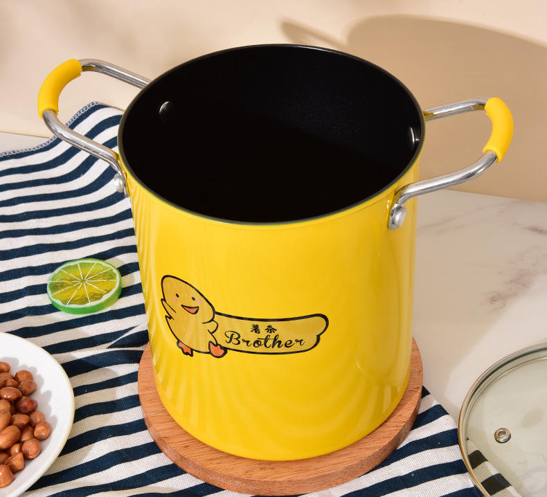 New Design Cooking Set Frying Pan Pots Deep Fryer Pot Kitchen Deep Frying Pot with Basket and Lid