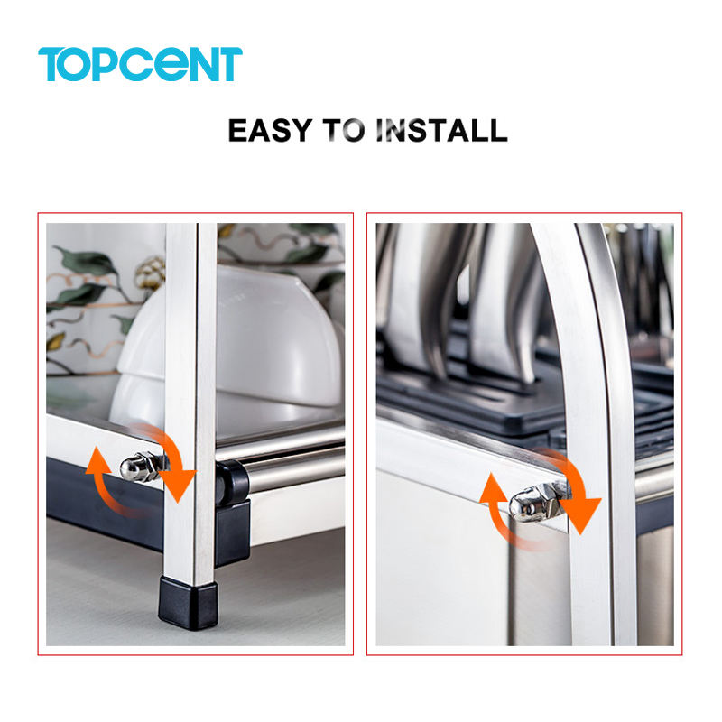 304 Stainless Steel Dish Rack Drain Storage Basket Kitchen Countertop Organizer Premium Quality Product for Storage Cages