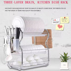 Multi-Functional Drainable Bowl Plate Organizer Storage Rack Chopstick Water Cup Holder Convenient Chopstick Water Cup Storage