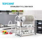 304 Stainless Steel Dish Rack Drain Storage Basket Kitchen Countertop Organizer Premium Quality Product for Storage Cages
